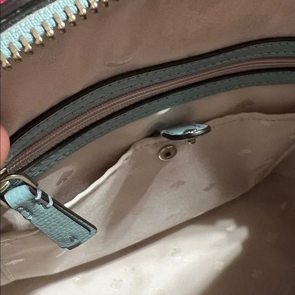 Kate Spade Sylvia Dome Satchel light blue crossbody purse - Picture 8 of 12